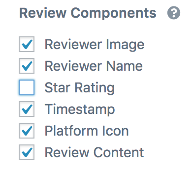 review components - star rating deactivated