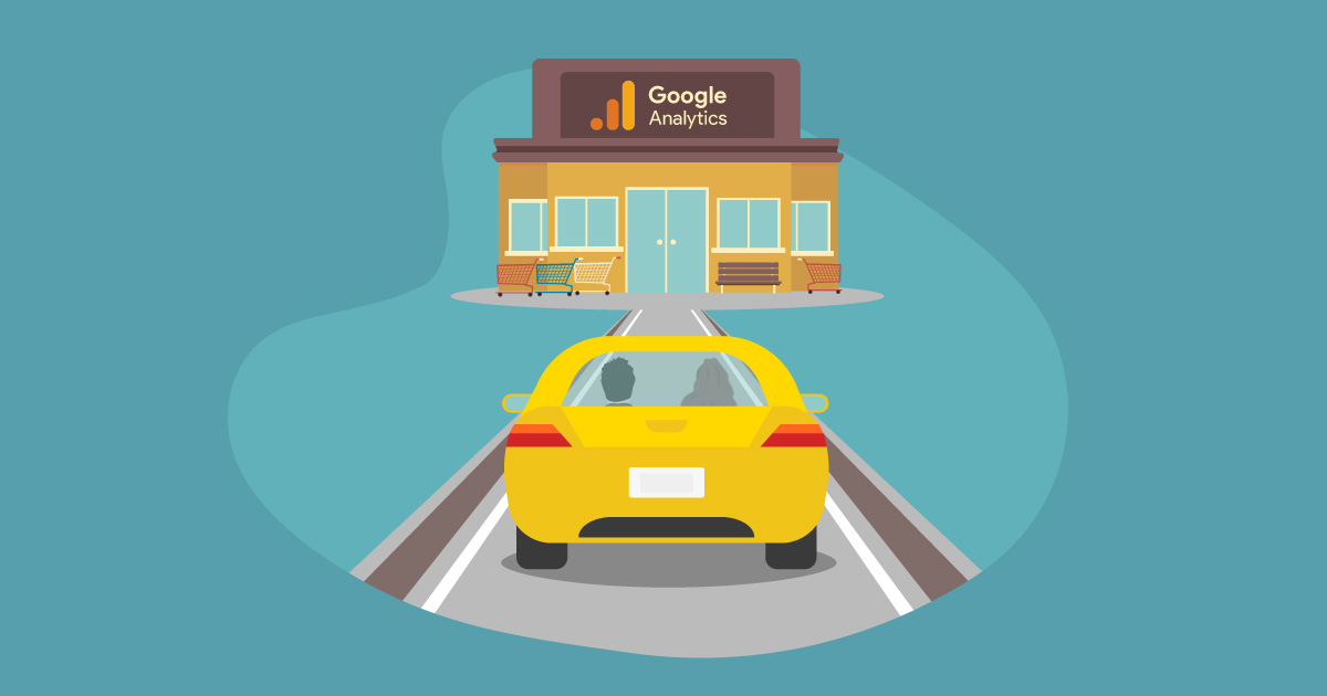 Car driving toward Google Adwords Store
